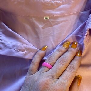 Lavender Button-Up Shirt 3XL